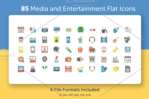 85 Media and Entertainment Flat Icon
