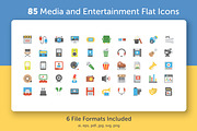 85 Media and Entertainment Flat Icon