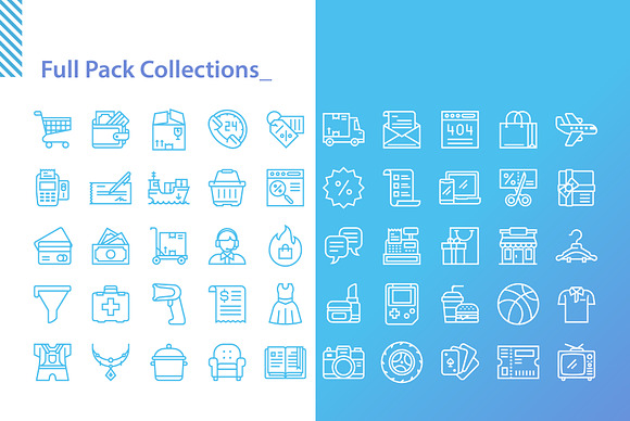 Shopping / E-commerce Icons Set in Credit Card Icons - product preview 3