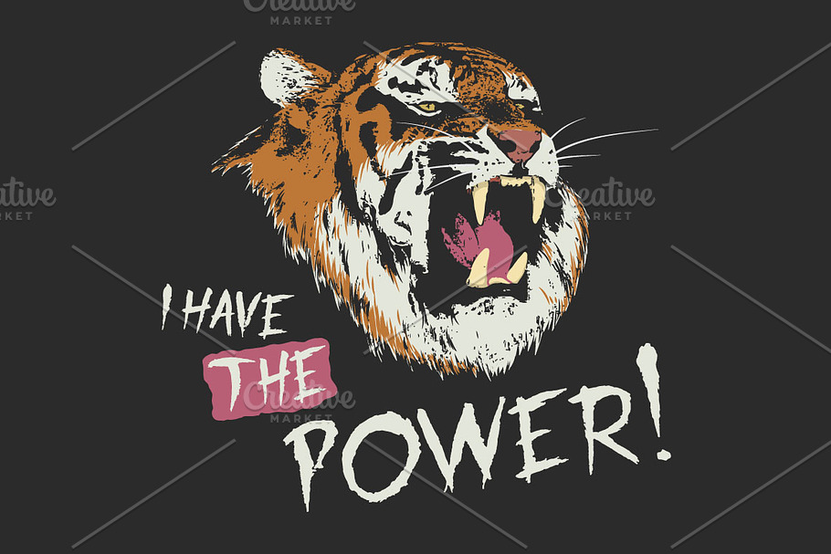 Tiger have the power in Illustrations - product preview 8