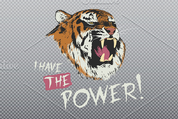 Tiger have the power in Illustrations - product preview 1