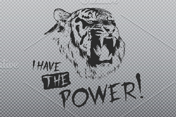 Tiger have the power in Illustrations - product preview 2