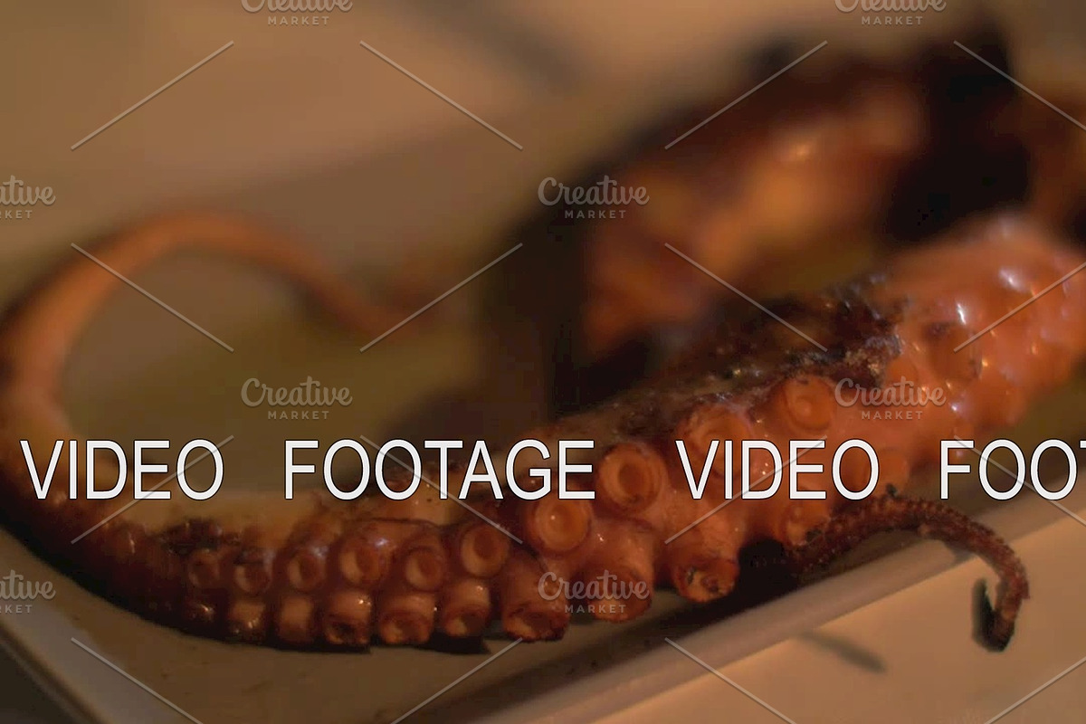 Having dinner with octopus dish in Graphics - product preview 8