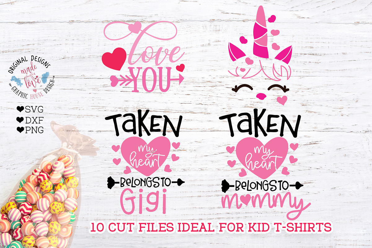 Valentine's Day Kids Baby Cut Files in Illustrations - product preview 8