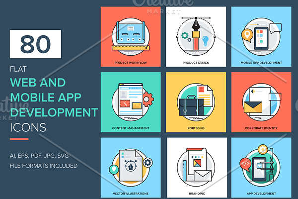Web And Mobile Development Flat Icon