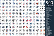 900 tech icons bundle