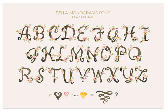 Bella Monograms Font in Monogram Fonts - product preview 3