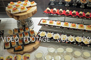 Buffet table with desserts in hotel