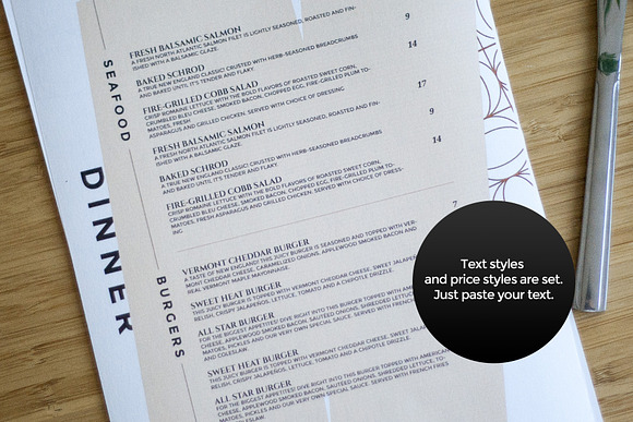 Elegant Restaurant Menu in Flyer Templates - product preview 3