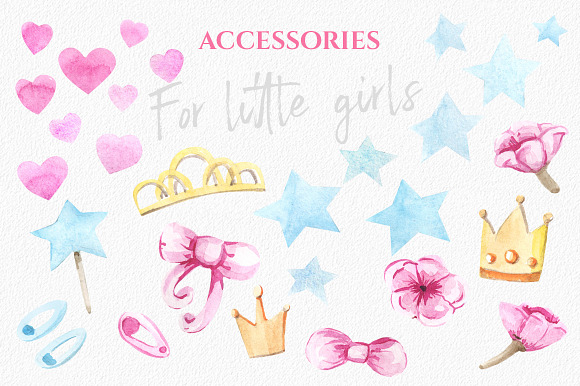 Little girls and pink flowers in Illustrations - product preview 4