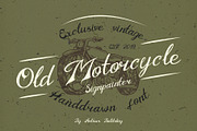 Old Motorcycle handwritten font
