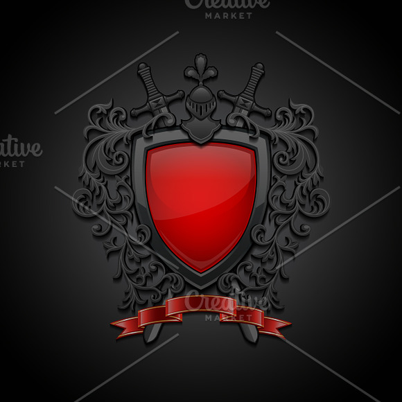 Coat of Arms. Set of Illustrations. in Illustrations - product preview 6
