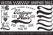 Vintage Vector Graphic Tails