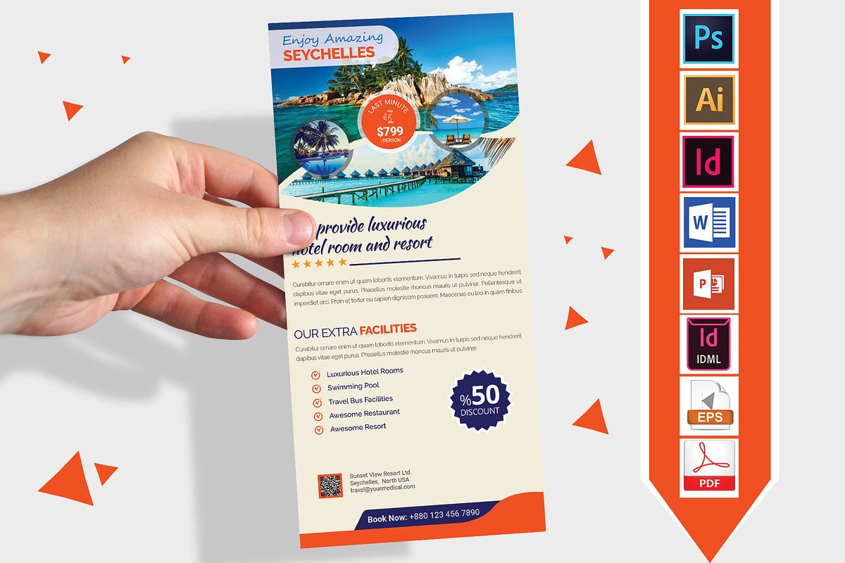 Rack Card | Travel Agency DL Flyer-3 in Flyer Templates - product preview 8