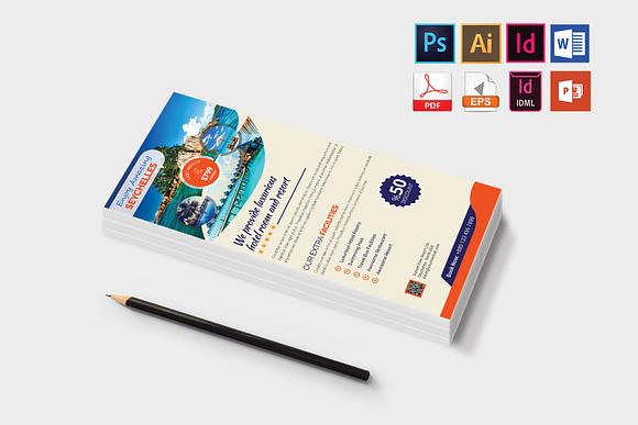 Rack Card | Travel Agency DL Flyer-3 in Flyer Templates - product preview 2