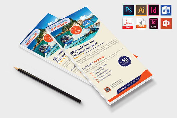 Rack Card | Travel Agency DL Flyer-3 in Flyer Templates - product preview 3