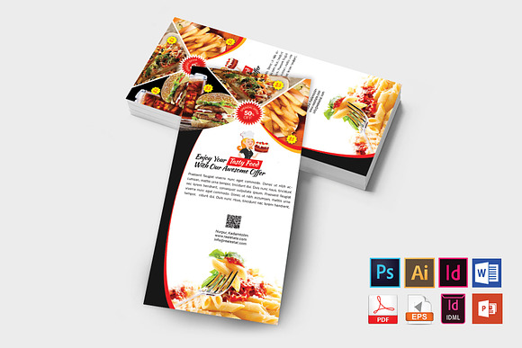 Rack Card | Restaurant DL Flyer V-01 in Flyer Templates - product preview 1
