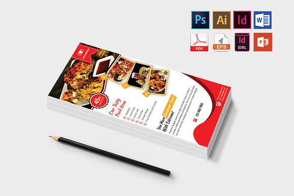 Rack Card | Restaurant DL Flyer V-03 in Flyer Templates - product preview 2
