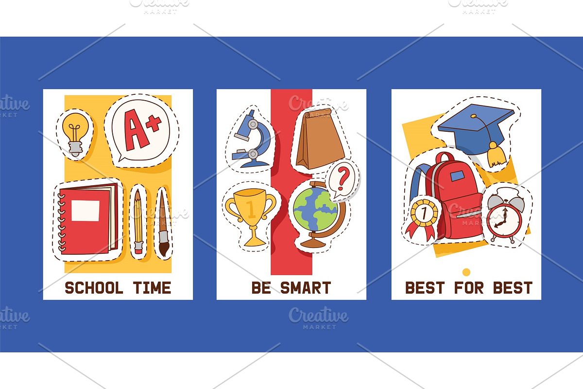 School supplies vector education in Illustrations - product preview 8