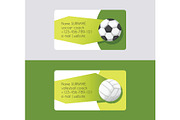 Sport vector business card football