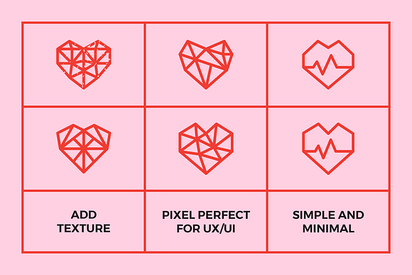 70 Geometric Hearts Logo in Love Icons - product preview 2