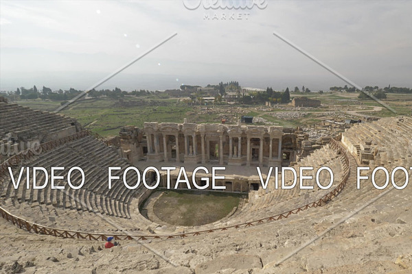 Exploring amphitheatre of Hierapolis