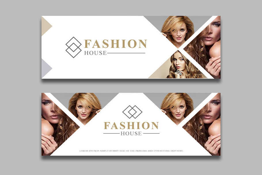 Fashion Facebook Cover in Web Elements - product preview 1