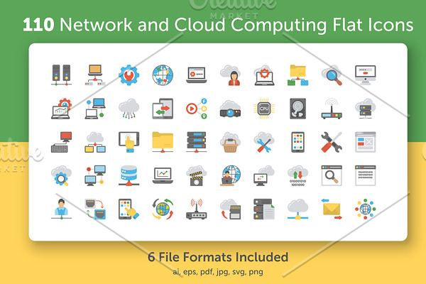 Network and Cloud Computing Icons