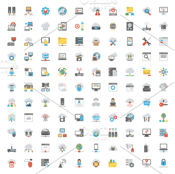 Network and Cloud Computing Icons in Icons - product preview 1