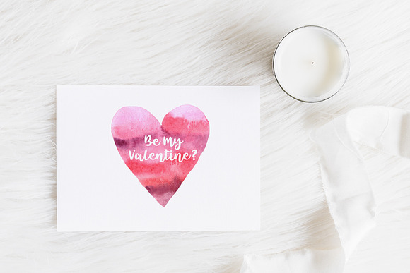 10 Watercolor Hearts Set in Illustrations - product preview 2