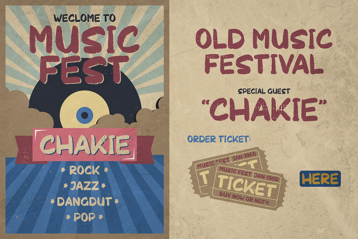 CHAKIE - Retro Brush Font in Display Fonts - product preview 8