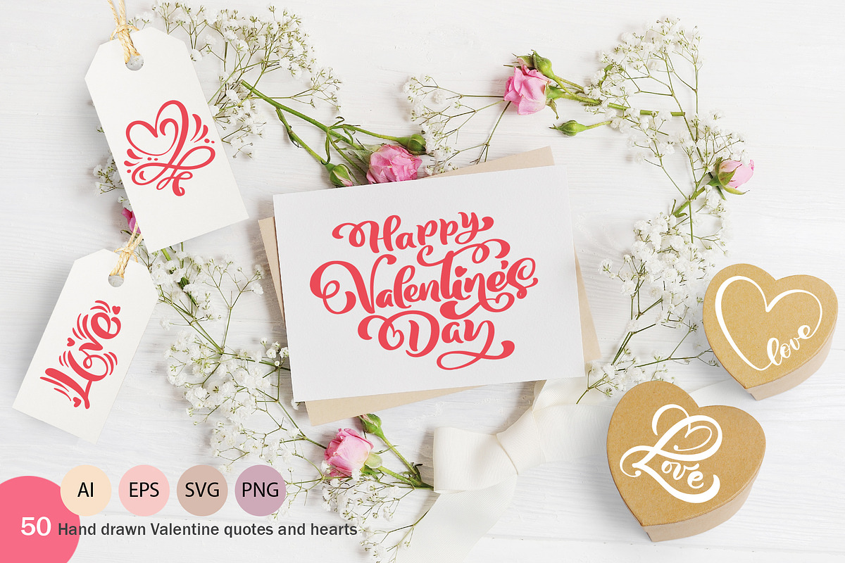 Happy Valentines Day Heart SVG in Objects - product preview 8
