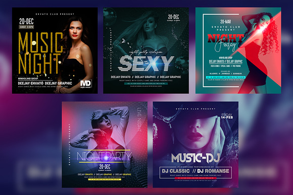 LADIES NIGHT Flyer Template Bundle in Flyer Templates - product preview 1