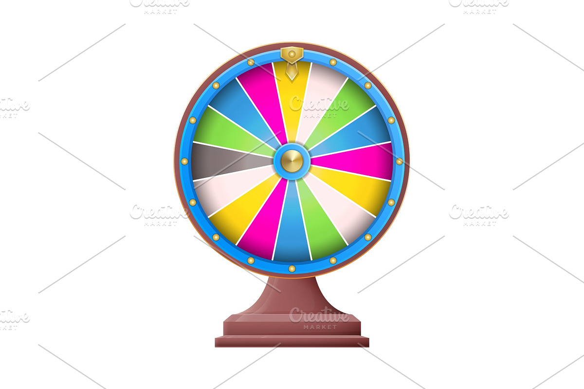 Fortune Wheel Empty Sectors Vector in Objects - product preview 8