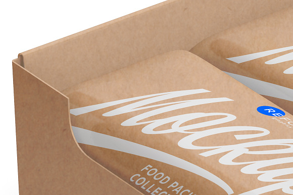 Kraft Bars and Box of 10x40g Mockup in Product Mockups - product preview 3