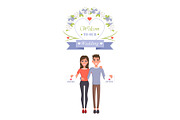 Welcome to Our Wedding Invite Vector
