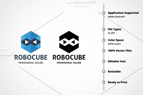 Robotic Cube Logo in Logo Templates - product preview 6