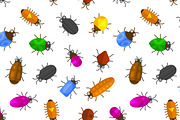 Cartoon Seamless Insects Background
