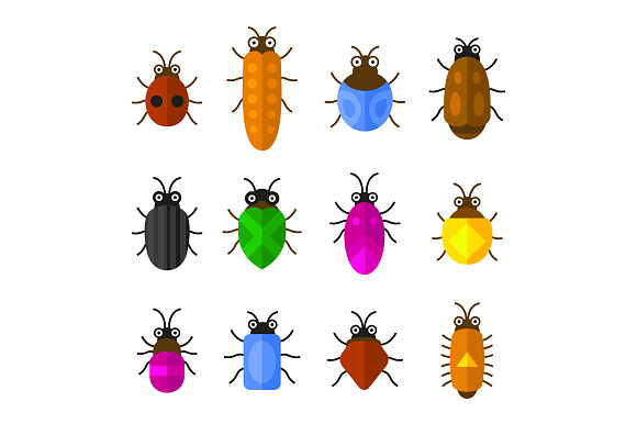 Cartoon Seamless Insects Background in Patterns - product preview 2