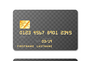 Realistic credit card template