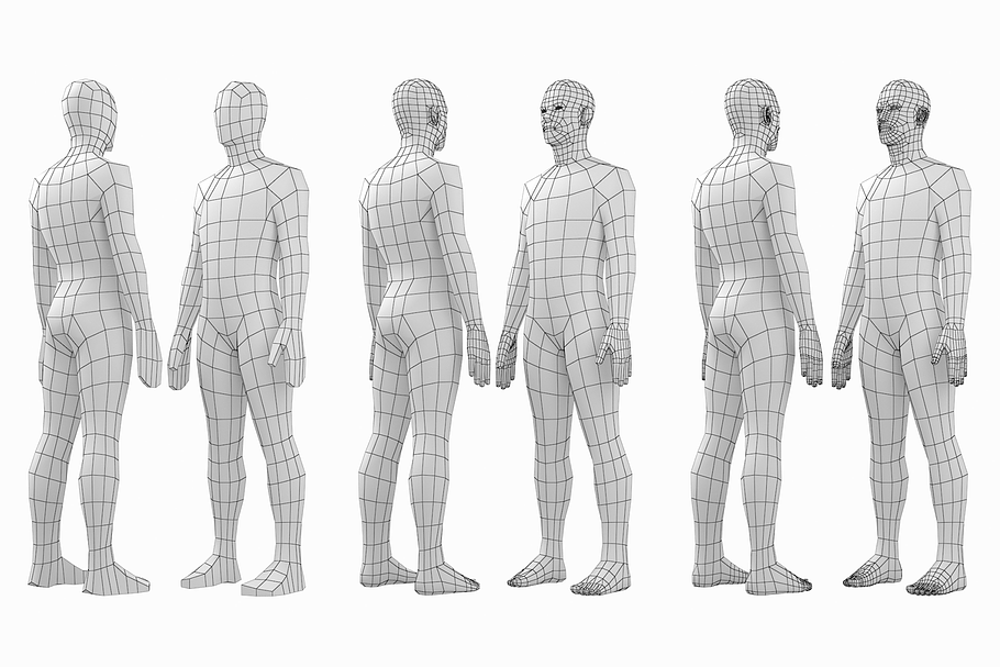 Female and Male Base Mesh BUNDLE in People - product preview 4