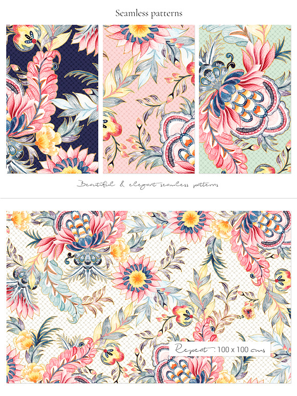 Calico, Exquisite Watercolor Chintz! in Patterns - product preview 3