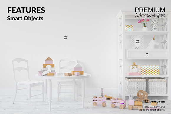 Nursery Wall & Frames Set in Product Mockups - product preview 6