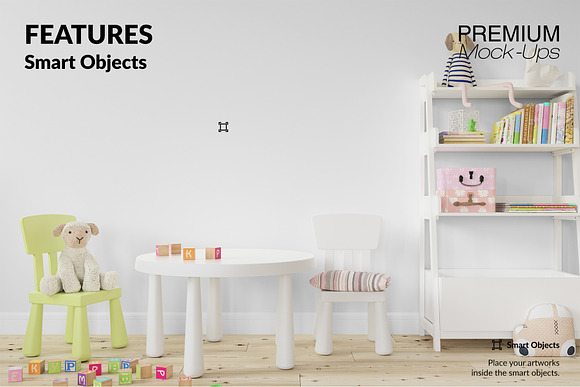 Nursery Wall & Frames Set in Product Mockups - product preview 7