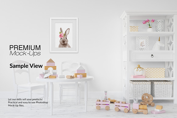Nursery Wall & Frames Set in Product Mockups - product preview 8