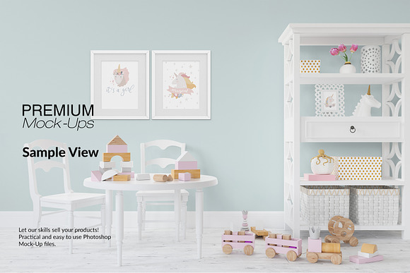 Nursery Wall & Frames Set in Product Mockups - product preview 10