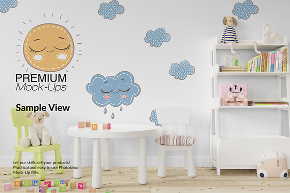 Nursery Wall & Frames Set in Product Mockups - product preview 14