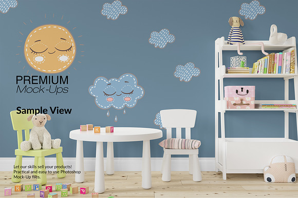 Nursery Wall & Frames Set in Product Mockups - product preview 15