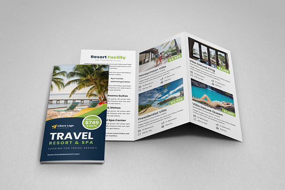 Travel Resort Trifold Brochure v2 in Brochure Templates - product preview 3