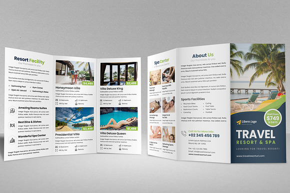 Travel Resort Trifold Brochure v2 in Brochure Templates - product preview 4